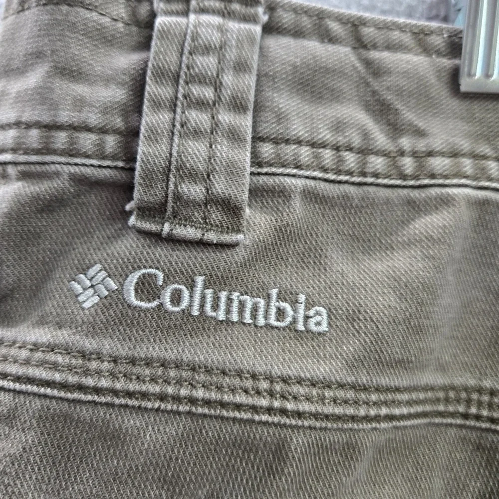 Columbia Men Pants 36x32 Brown Chino Griphoist Omni Shade Pockets Mid Rise Adult